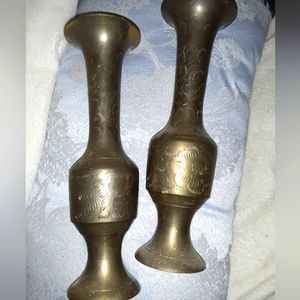Vintage India Handcrafted Brass Bases